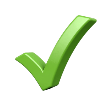 Pngtree Green Check Mark 3d Glossy Icon Tick Symbol Success Choice Correct Png Image 15472922